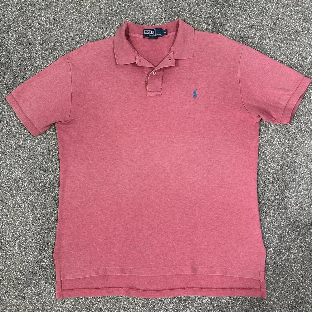 Polo Ralph Lauren Classic Fit Salmon/Pink Polo Shirt Men's MEDIUM - Picture 2 of 9